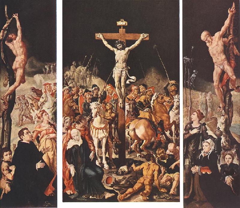 Crucifixion (Triptych) f, HEEMSKERCK, Maerten van